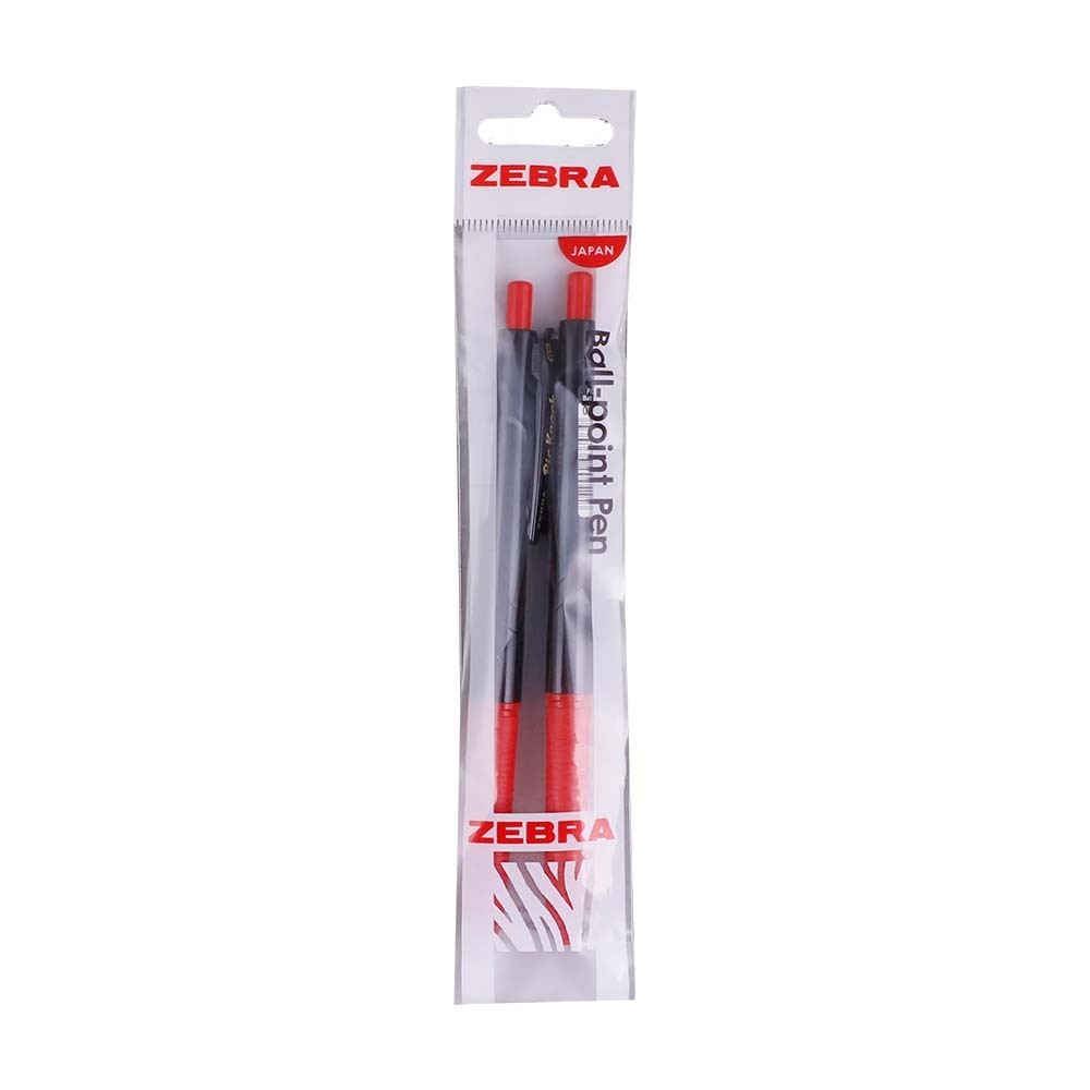 Zebra Pic Knock Ball Pen 0.5MM 2PCS Red