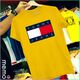 memo ygn Tommy Jeans unisex Printing T-shirt DTF Quality sticker Printing-Yellow (Medium)