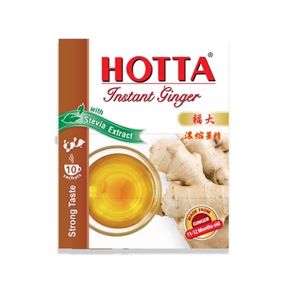 Hotta Instant Ginger Strong Taste Tea With Stevia Extract 90G 10Sachets