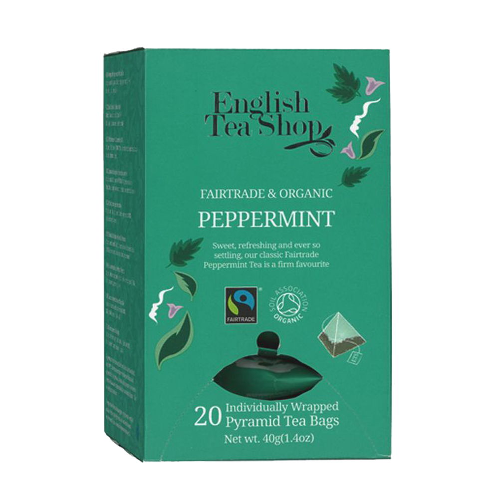 English Tea Shop Fairtrade & Organic Peppermint Tea 40G 20PCS