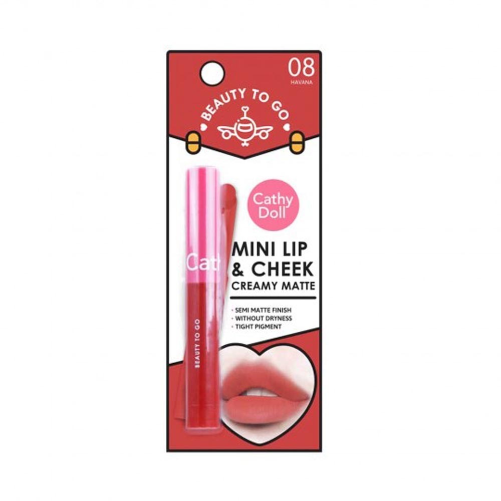 Cathy Doll Beauty To Go Mini Lip & Cheek Creamy Matte 0.6G / #08 (Havana)