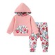 Baby Girl Long-Sleeve Hoodie And Floral Print Pants With Headband Set (18-24 Months) 20100952