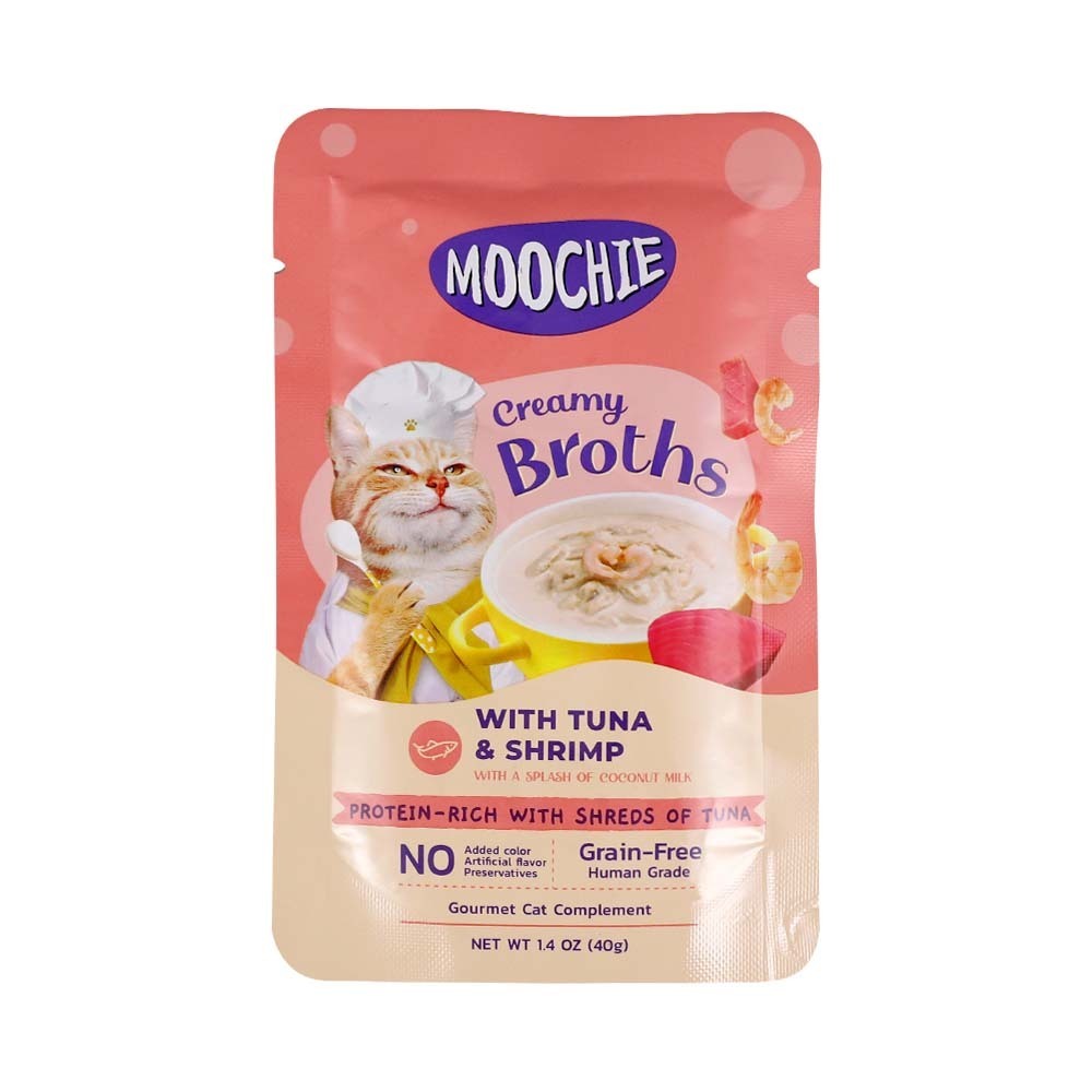 Moochie Cat Creamy Broths Tuna & Shrimp 40G