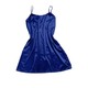 Bambi Lady Silk Night Dress AA0027 Blue Large