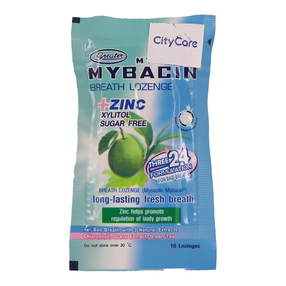 Mybacin Zinc Lozenge Breath 10Lozenges