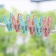 Clothing Protable Clip with Clip Basket 30PCS Pink