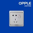 OPPLE OP-E06S1096A-Y1-2 Pin Multi & 3 Pin with Swith (10A)2 way Switch and Socket (OP-23-216)