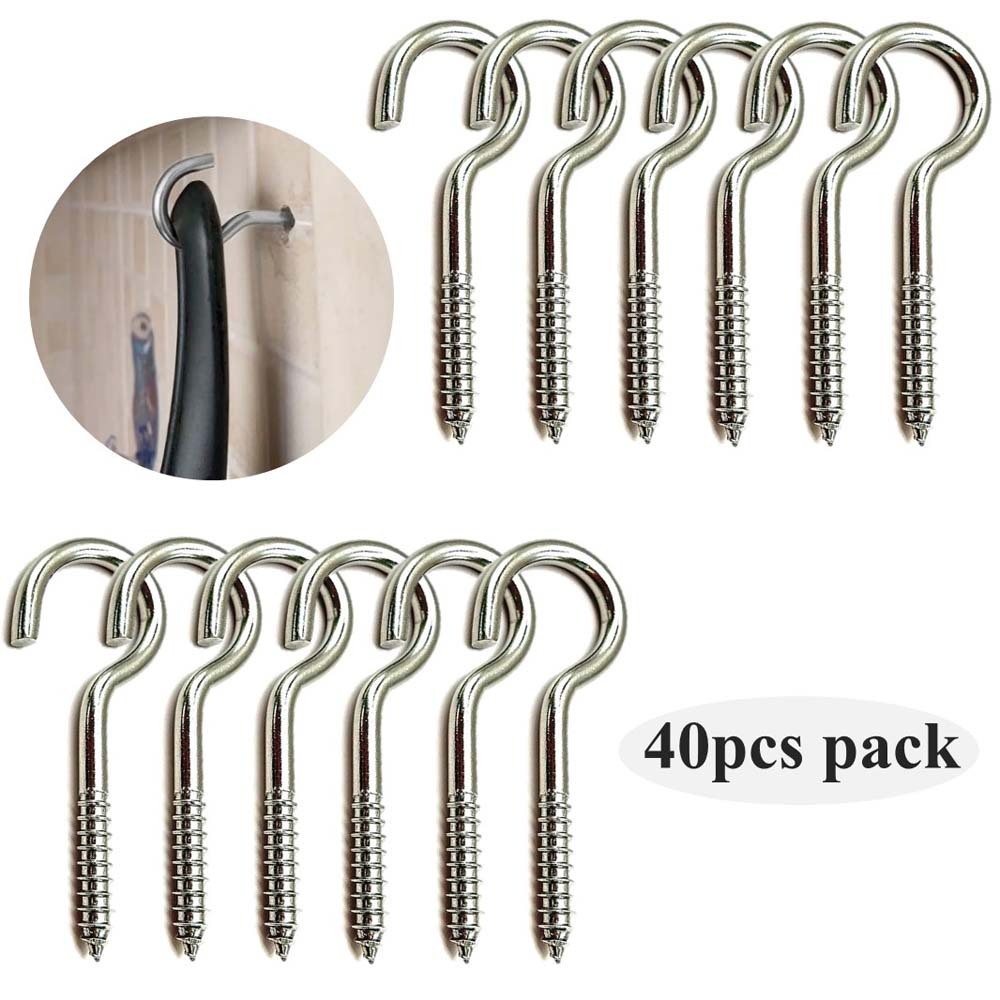 Jaramy Heavy Duty Screw Hook Ceiling Hook - 40PCS Pack