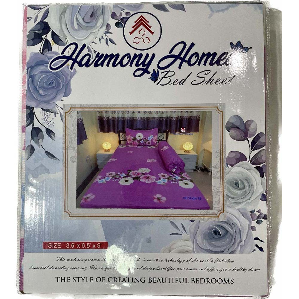 Harmoy Homes Bed Sheet Single (3.5' x 6.5' x 9") HH Single 85