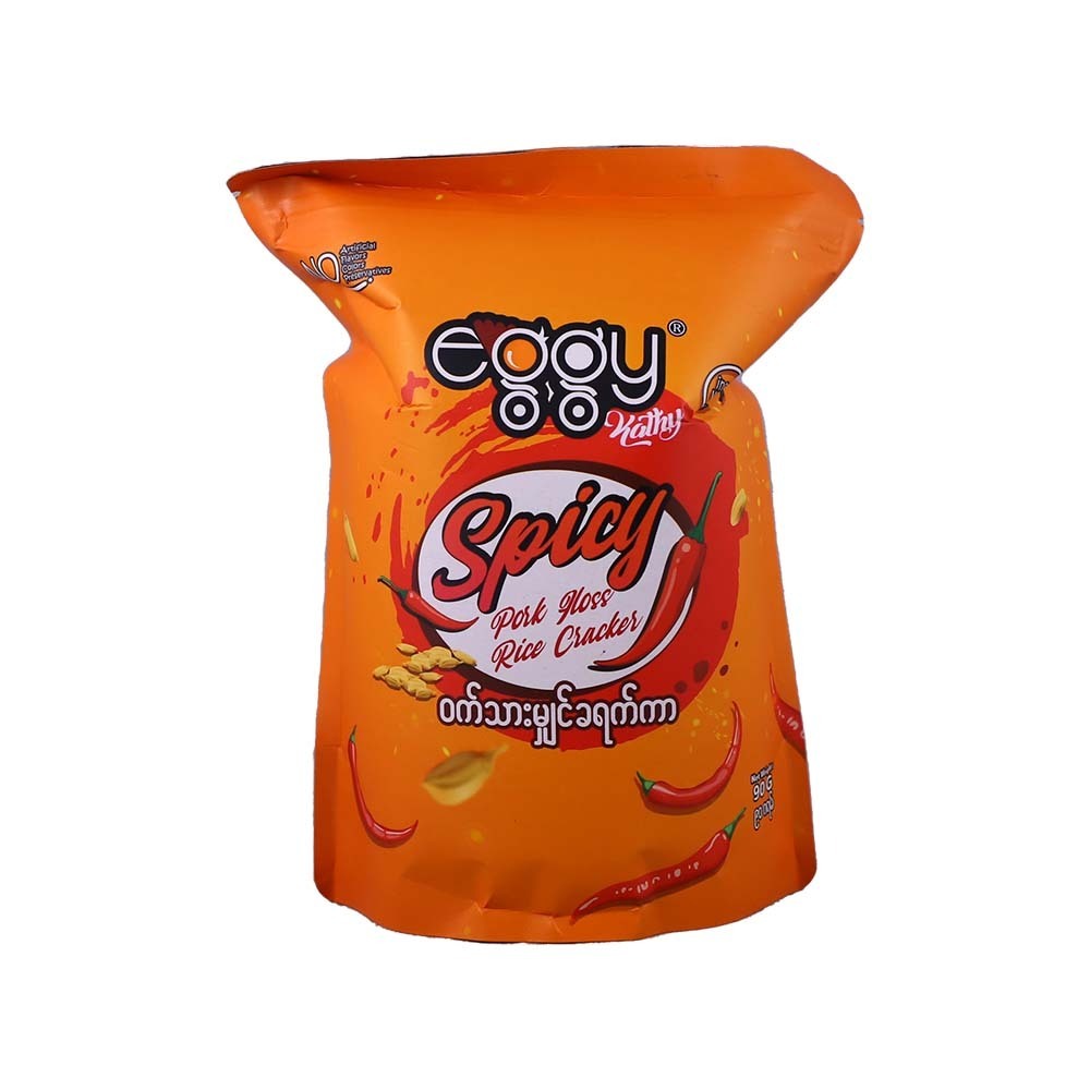 Eggy Spicy Pork Floss Rice Cracker 90G