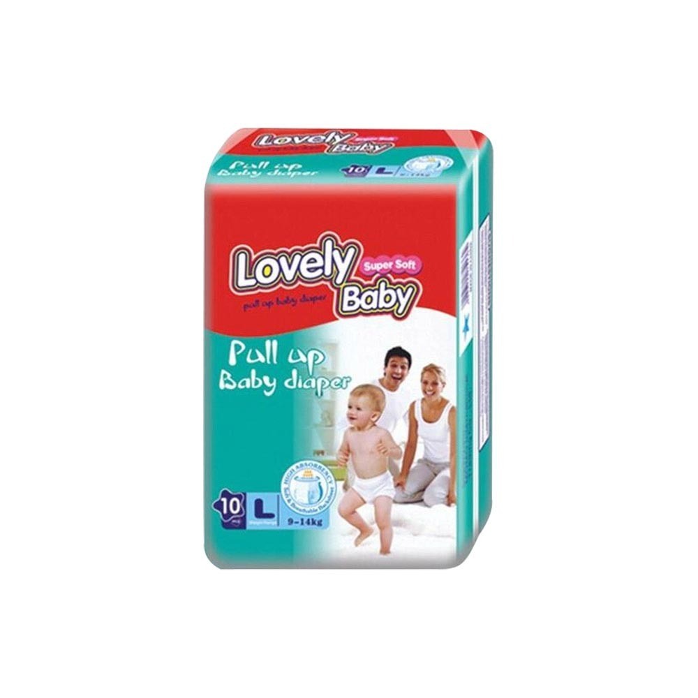 Lovely Baby Pull Up Baby Diaper Large (9-14KG) 10PCS