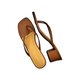 Sin Pauk Women Leather Wedge  SP H-1 Brown (No-39)