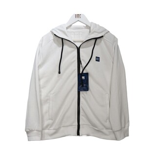 BMC Zip Hoodie 8330076 White Gray Medium