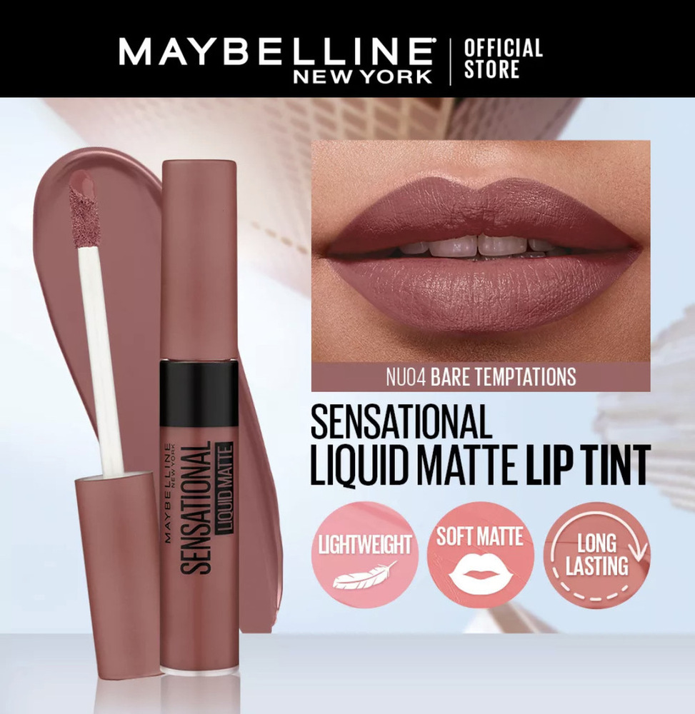 Maybelline Sensational Lip Liquid Matte 7ML Nu04