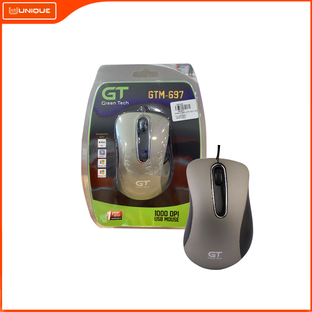 GTM-697 USB Mouse L108 X W65 X H38 MM Grey 082581