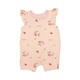 Te Te & Ta Ta Girl Romper Short Sleeves Pink 3-6 Months (1Pcs) KRPG-S101