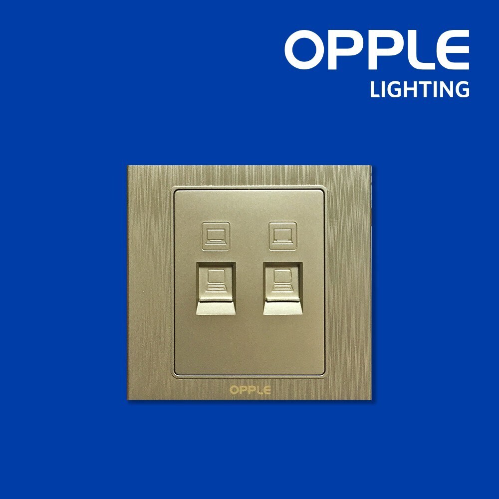 OPPLE OP-C026402-J-GOLD (Computer twin Socket) Switch and Socket (OP-21-118)