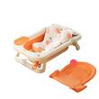 Foldable Bathtub with Bath Cushion + Bath Net (Orange)