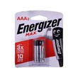 Energizer Max Battery Aaa Size 2PCS (Card)