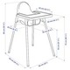 Ikea Antilop Highchair With Tray, White/Silver-Colour  990.674.97