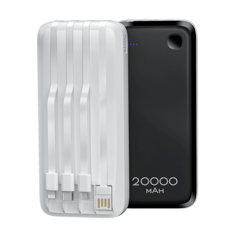 Konfulon A23L (20000mAh Built-in 4 Cable Power Bank) White