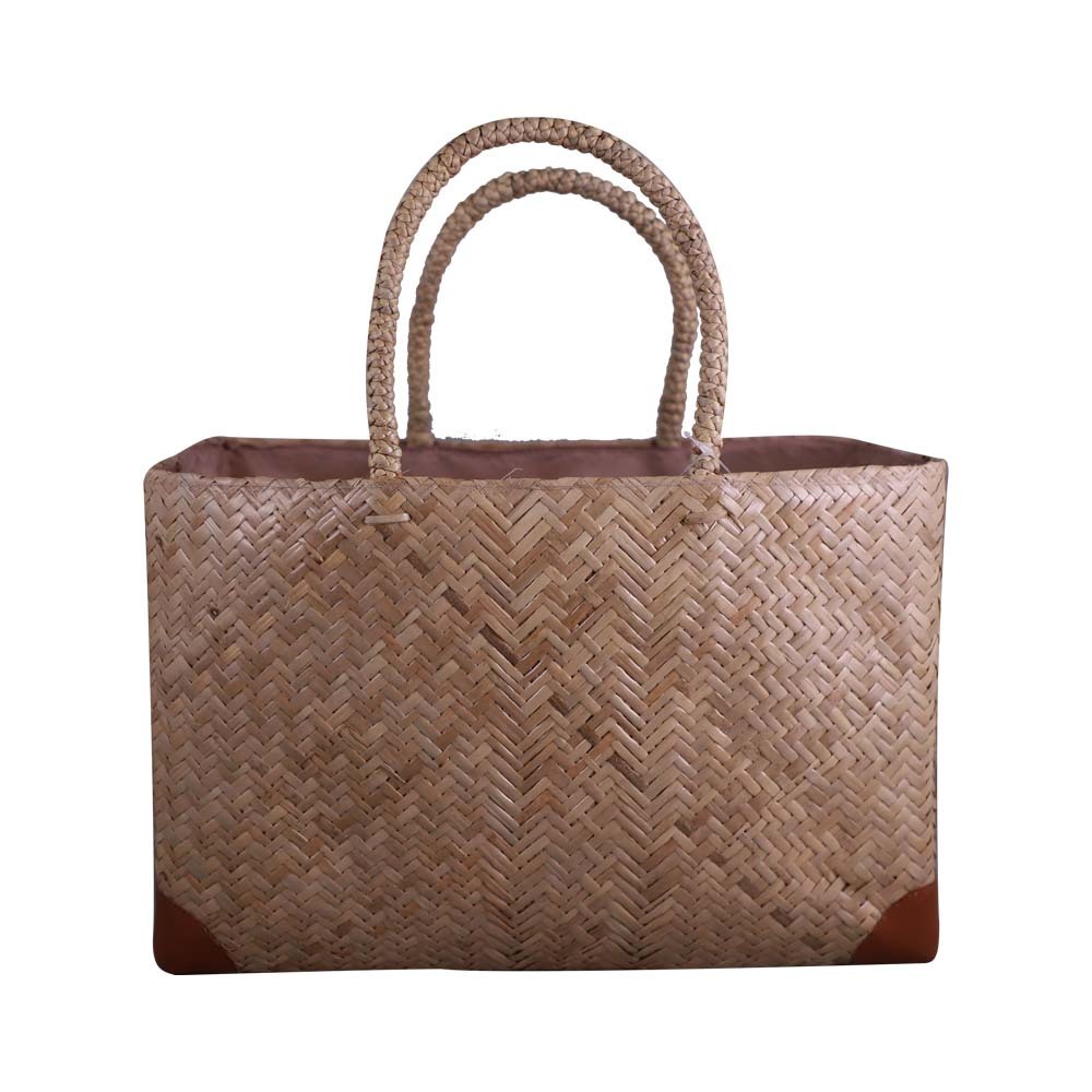 Raffia Lunch Box Carrier Basket (B)