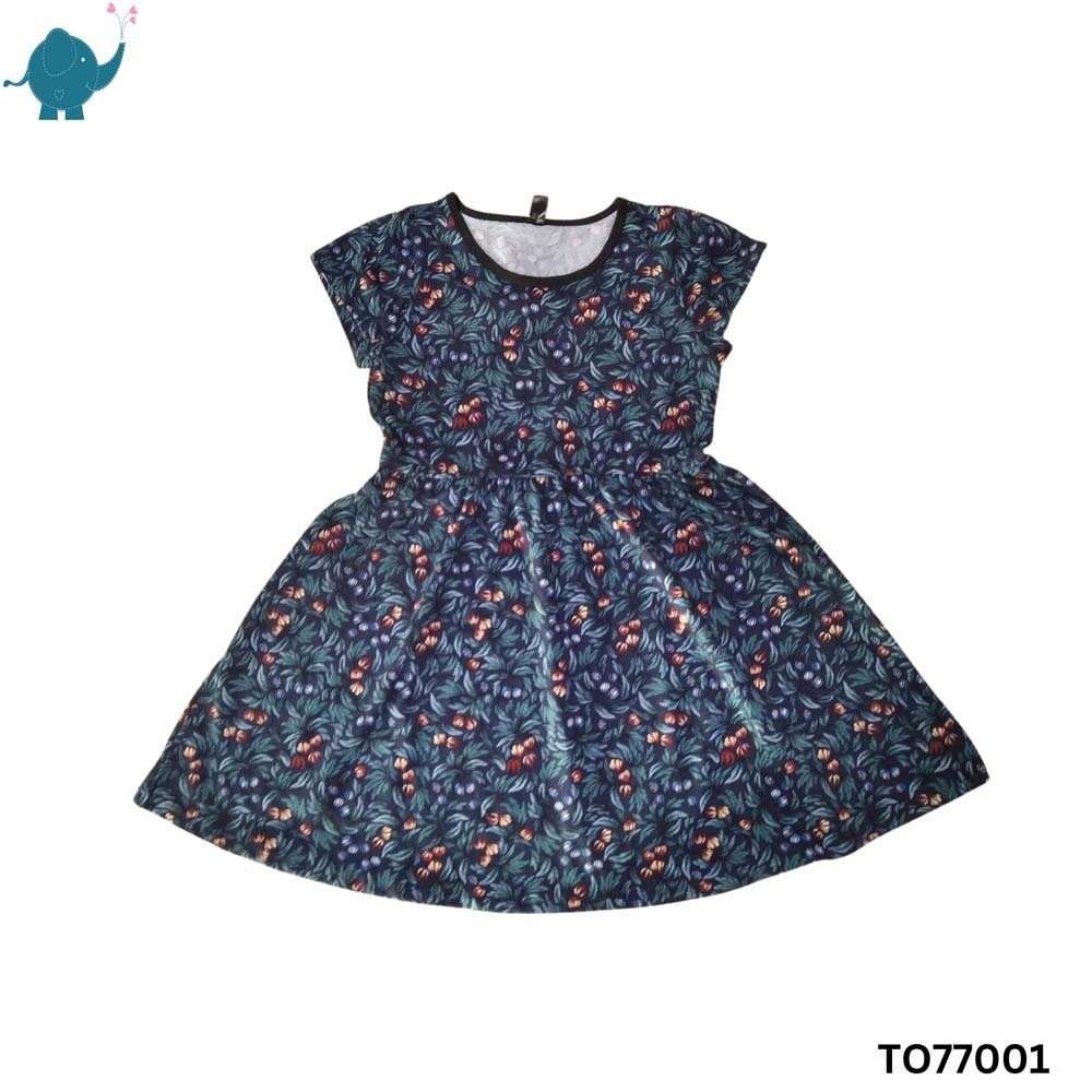 Max & Mia Girl Short-Sleeve Dress TO77001 Green Small