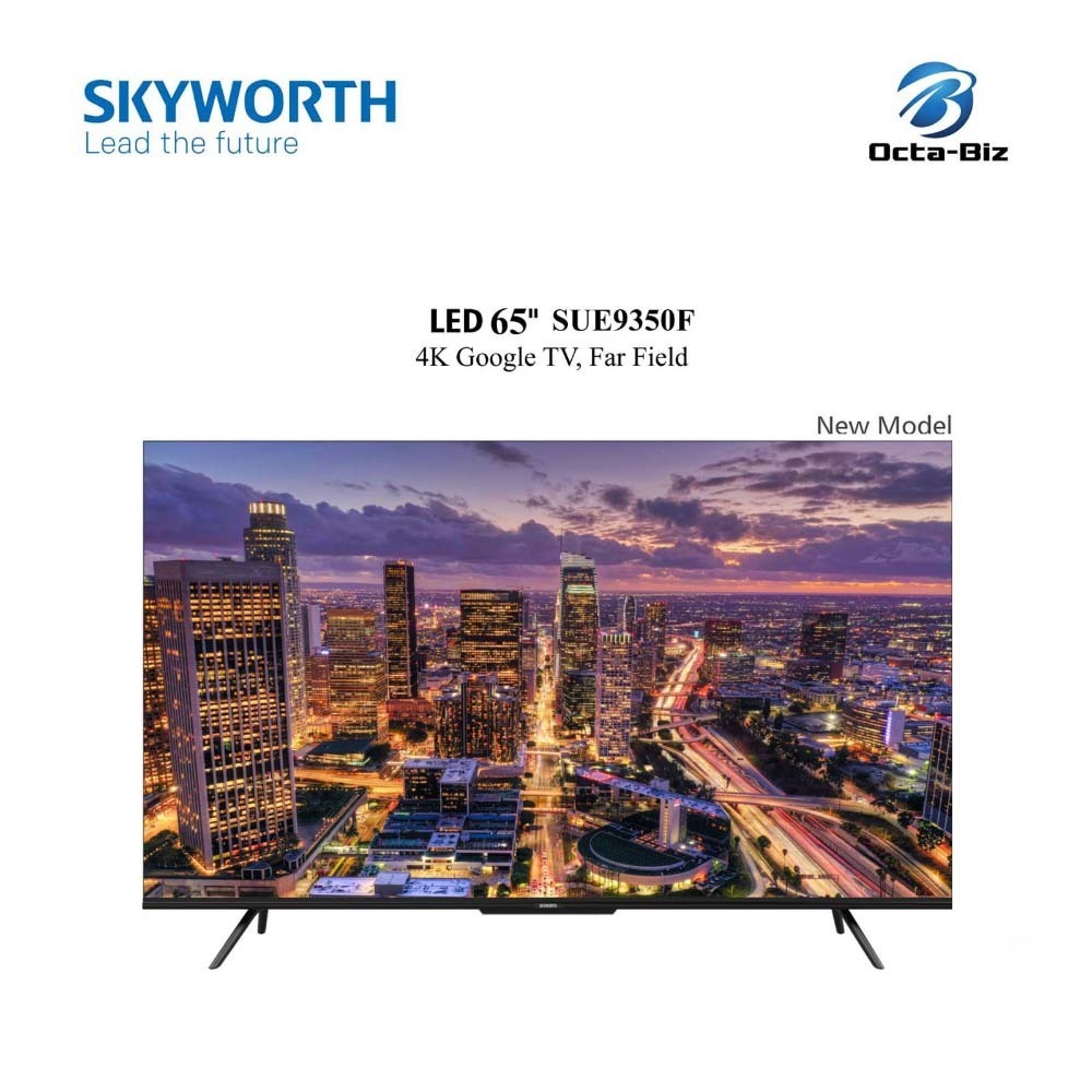 SKYWORTH LED 65" 4K Google TV, Far Field  Black 65 SUE9350F