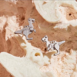 YVIS T-Rex Earring Studs (Gold)