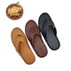 Sin Pauk Men Leather Slipper YS-004 Black (No-42)