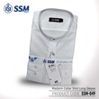 Madarin Collar Shirt Long Sleeve SSM-O-M-L-049 (Cotton White) Large