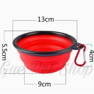 Gue Pet Travel Bowl Red